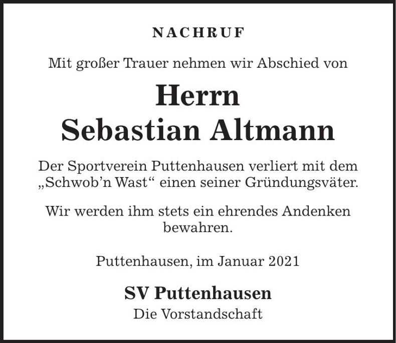 Traueranzeige Stieglhofer Rudolf