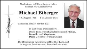 Traueranzeige Michael Biberger
