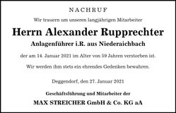 Traueranzeige Georg Eidenschink