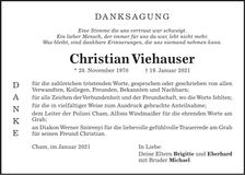 Traueranzeige Christian Viehauser
