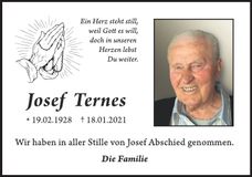 Traueranzeige Josef Ternes