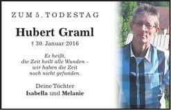 Traueranzeige Hubert Graml