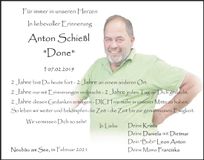 Traueranzeige Anton Schießl