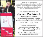 Traueranzeige Jochen Zwikirsch