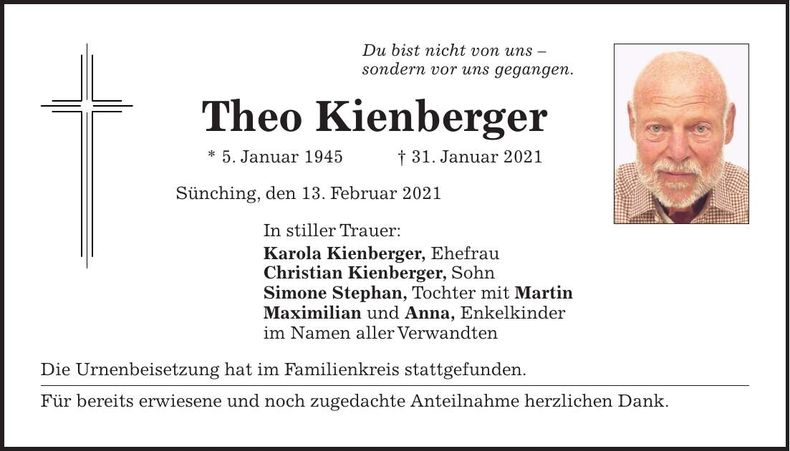 Traueranzeige Otto Kienberger
