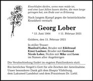 Traueranzeige Georg Lober