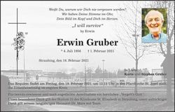 Traueranzeige Erwin Gruber