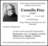 Traueranzeige Cornella Frey