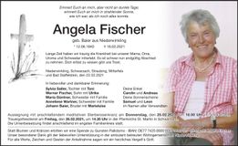 Traueranzeige Angela Fischer