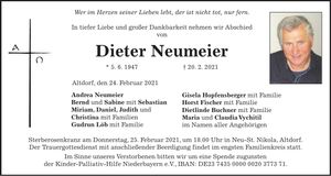 Traueranzeige Dieter Neumeier