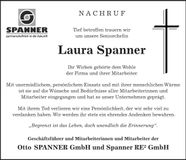 Traueranzeige Laura Spanner