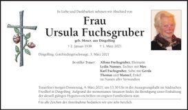Traueranzeige Ursula Fuchsgruber