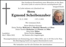 Traueranzeige Egmond Scheibenzuber