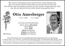 Traueranzeige Otto Amesberger