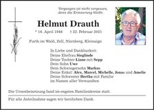 Traueranzeige Helmut Drauth