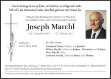 Traueranzeige Joseph Marchl