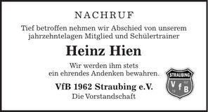 Traueranzeige Fred Fuchs