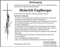 Traueranzeige Heinrich Englberger