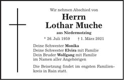 Traueranzeige Lothar Muche