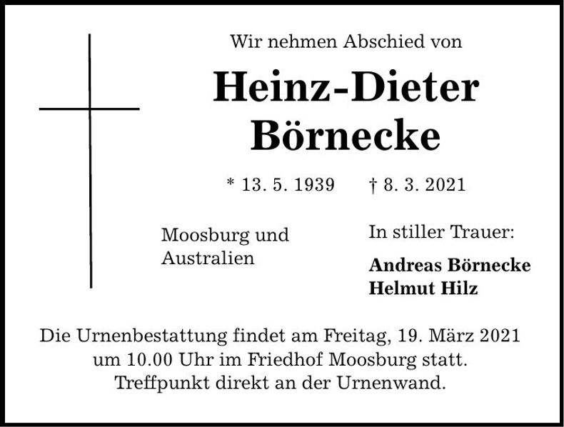 Traueranzeige Heinz-Dieter Börnecke