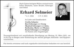Traueranzeige Erhard Selmeier