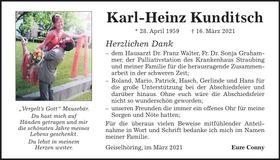 Traueranzeige Karl-Heinz Kunditsch