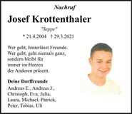Traueranzeige Josef Krottenthaler