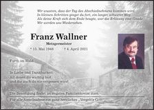 Traueranzeige Franz Wallner