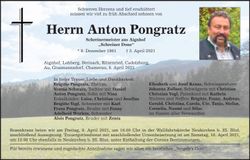 Traueranzeige Anton Pongratz