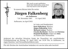 Traueranzeige Jürgen Falkenberger