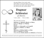 Traueranzeige Dagmar Schleuter