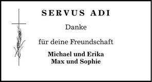 Traueranzeige Adolf Pielmeier