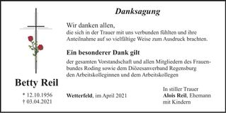 Traueranzeige Barbara Reil