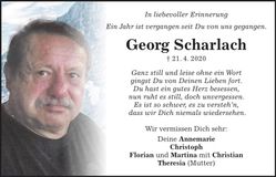 Traueranzeige Georg Scharlach