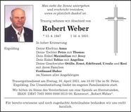 Traueranzeige Robert Weber