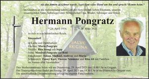 Traueranzeige Hermann Pongratz
