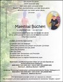 Traueranzeige Matthias Bücherl