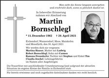 Traueranzeige Martin Bornschlegl