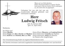 Traueranzeige Ludwig Fritsch
