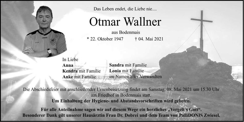 Traueranzeige Otmar Wallner