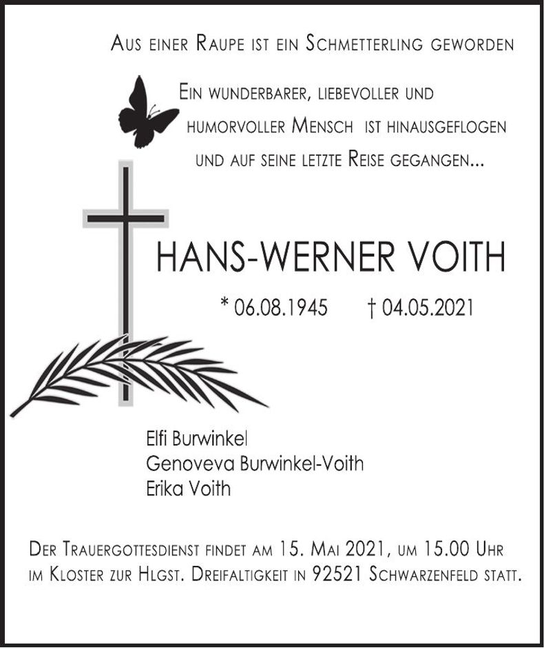Traueranzeige Hans-Werner Voith