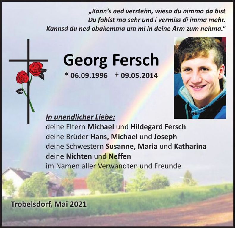 Traueranzeige Georg Fersch