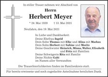 Traueranzeige Herbert Meyer