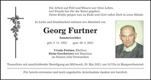 Traueranzeige Georg Furtner