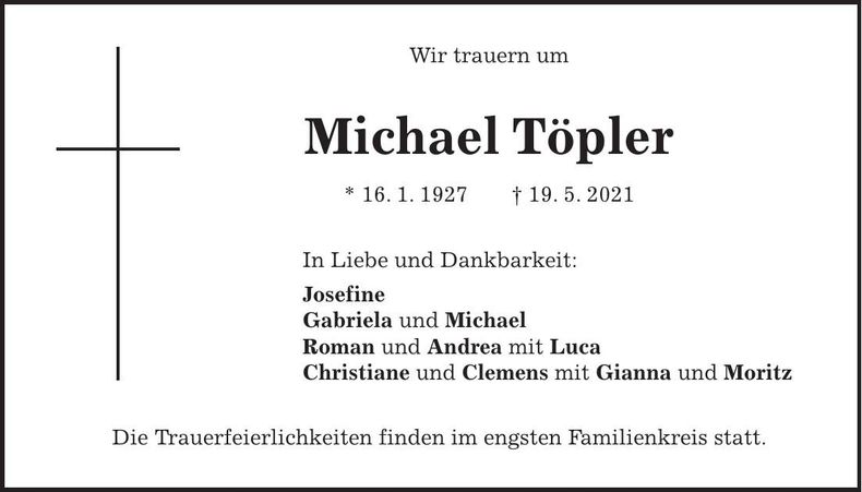 Traueranzeige Michael Töpler