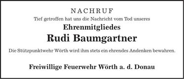 Traueranzeige Rudi Baumgartner