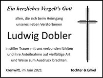 Traueranzeige Ludwig Dobler