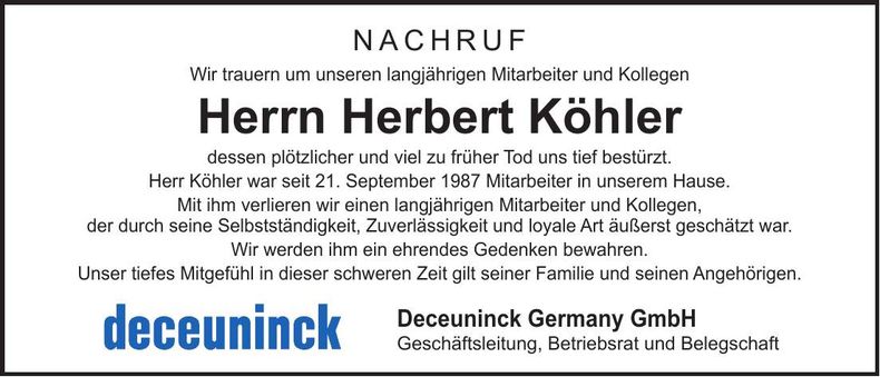 Traueranzeige Gerhard Reitmeier
