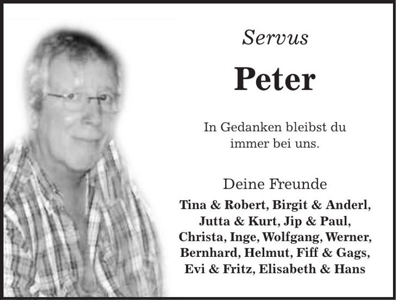 Traueranzeige Peter Riesner
