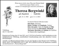 Traueranzeige Theresa Bergwinkl